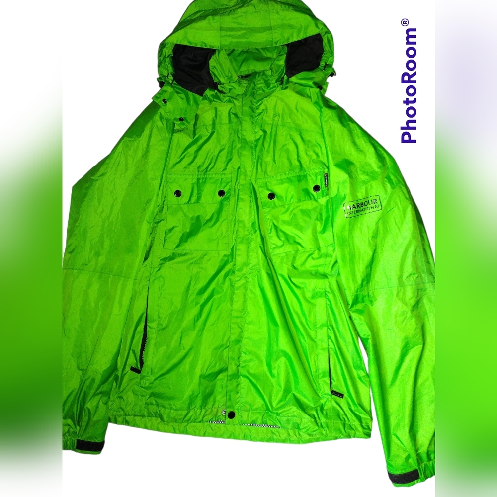 I am selling a Barbour international waterproof rain jacket